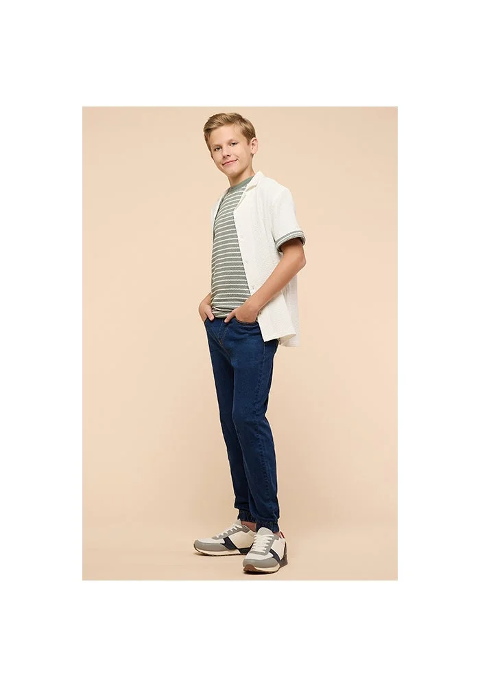 أر أند بي Washed Jogger Jeans with Drawstring Waist