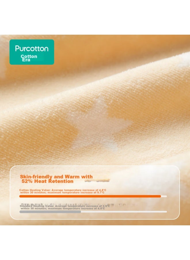 Purcotton Baby Bath Towel, Pure Cotton Warm Fleece Terry Bath Towel, Soft Absorbent Thickened Children's Bath Towel, Warm And Lint-free - Image 2