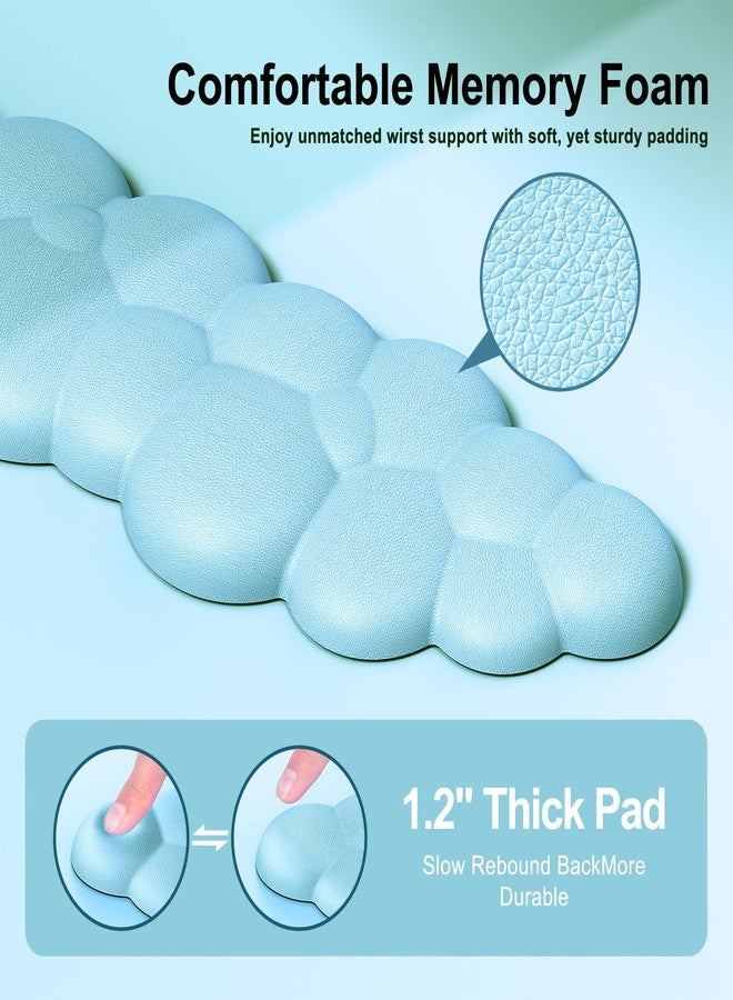 MOKURU Cloud Mouse Pad with Wrist Rest, Cloud Keyboard Wrist Rest, Wrist Rest for Computer Keyboard, Cloud Mouse Pad Wrist Support, Ergonomic Cloud Keyboard Mouse Wrist Support (Blue) - Image 5