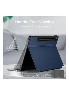 Jetech Case for Samsung Galaxy Tab S9 11 Inch with S Pen Holder Slim Folio Stand Protective Tablet Cover Multi Angle Viewing Navy Blue  - Image 3