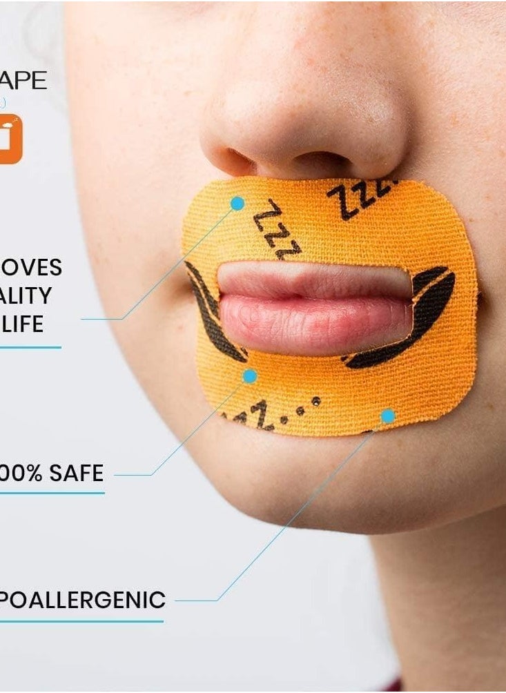 MyoTape - MYOTAPE Sleep Strips for Beards: Enhance Sleep Quality, Aid Nasal Breathing, Reduce Mouth Breathing and Snoring with Comfortable, Elastic Tapes - Image 1
