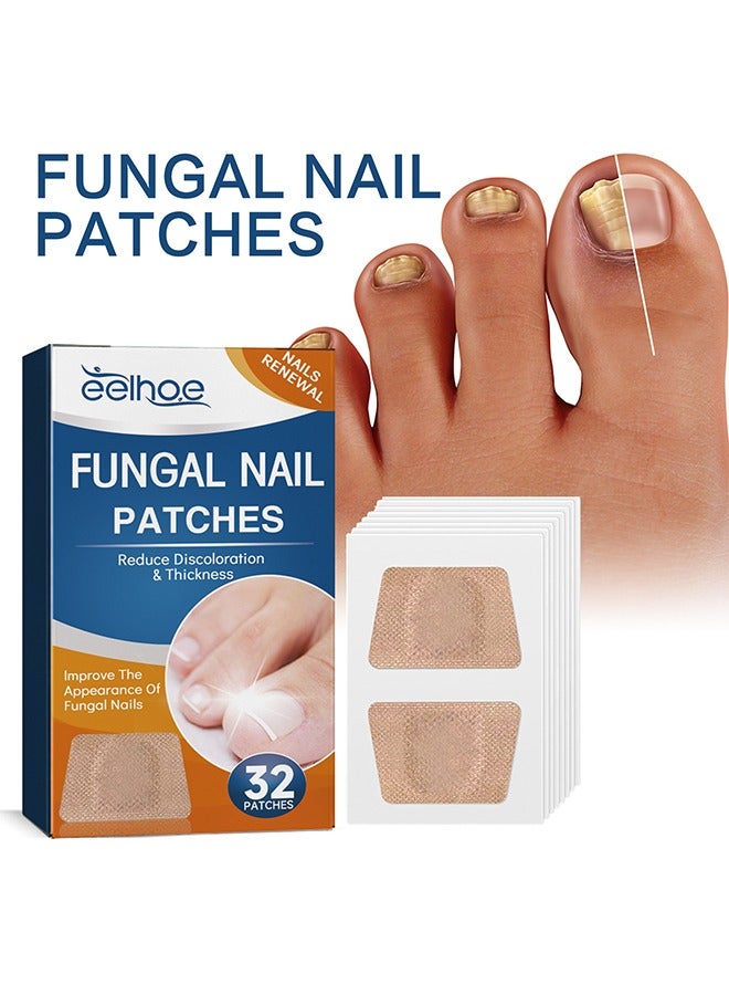 إيلهو علاج أظافر القدم، 32 قطعة من لاصقات إصلاح الأظافر، علاج لإصلاح الأظافر التالفة وظهور تغير لونها - Image 3