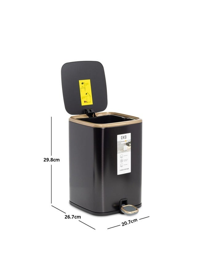 Eko Cubo Step Bin, Black - 6L
