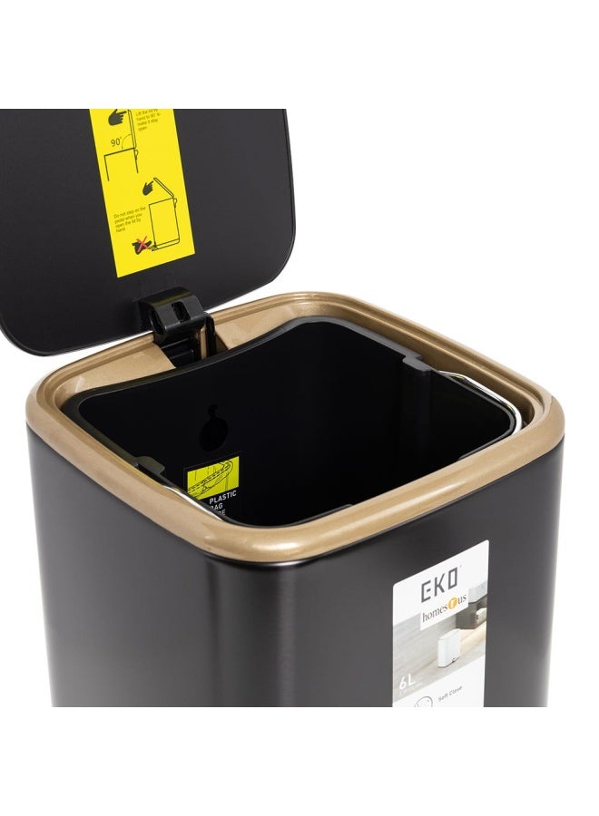 Eko Cubo Step Bin, Black - 6L