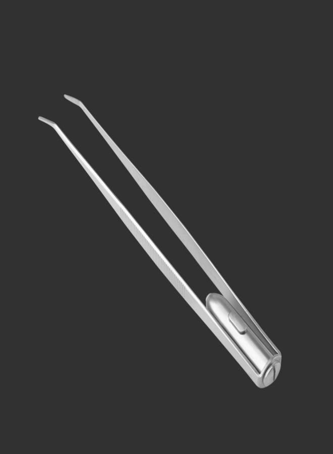 Stainless Steel Tweezers Serrated Curved with LED Light Dental Surgical Instruments Dental Tool - Image 3