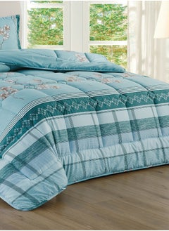 Moon 6 Pieces King Size 220x240Cm Comforter Set Medium Filling Bedding Set for All Season Includes 1Comforter 1Bedsheet 2Pillow Shams and 2Cushion cases  - Image 3
