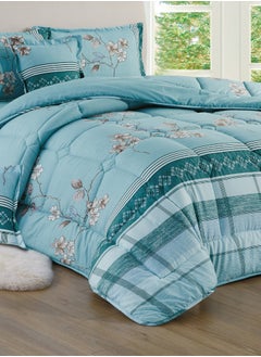Moon 6 Pieces King Size 220x240Cm Comforter Set Medium Filling Bedding Set for All Season Includes 1Comforter 1Bedsheet 2Pillow Shams and 2Cushion cases  - Image 4