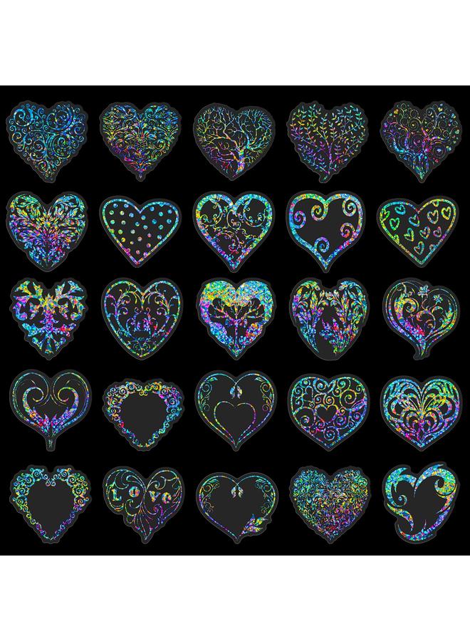 Bluejw 50 Love Sparkling Girl Laser Stickers Window Luggage Color Personality Laser Stickers - Image 4