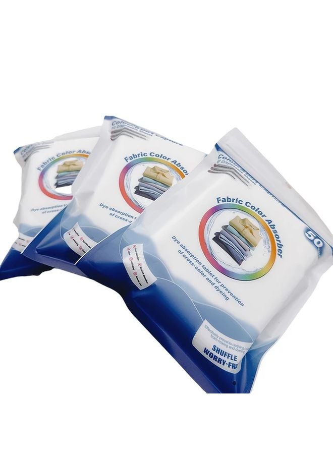 50 قطعة من أوراق ماصة للألوان تمنع بهتان الملابس وتزيدها إشراقًا في الغسيل المختلط - Image 2
