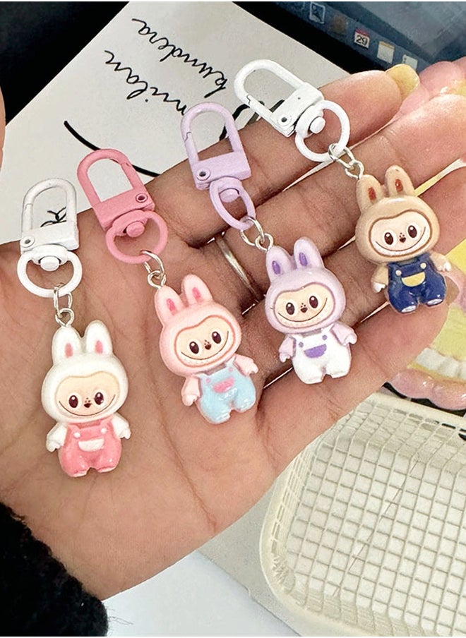 Organizer Labubu Cute Keychain Cartoon Novelty Keychains for Girl Fashion Keyrings Accessory for Women Bags and Keys  - Image 2