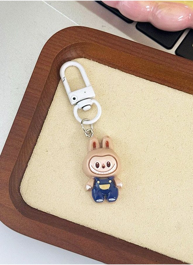 Organizer Labubu Cute Keychain Cartoon Novelty Keychains for Girl Fashion Keyrings Accessory for Women Bags and Keys  - Image 3