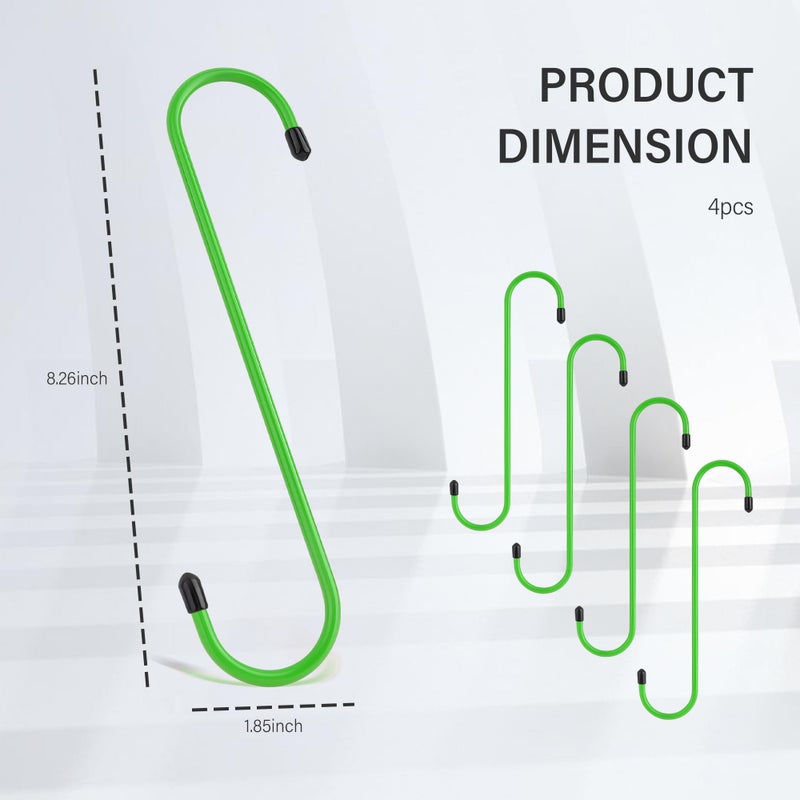 Stacool 4PCS Brake Caliper Hangers,Brake Caliper Tool/Brake Caliper Compression Tool for Changing Brake Pads,Braking,Universal Automotive Tools Brake Caliper Hooks with Rubber Caps (4, Green) - Image 2