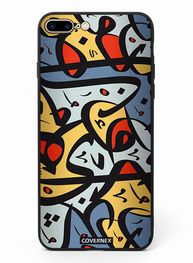 Covernex Apple iPhone 8 Plus Protective Case Cover Printed Featuring Abstract Arabic Calligraphy Art - Image 2