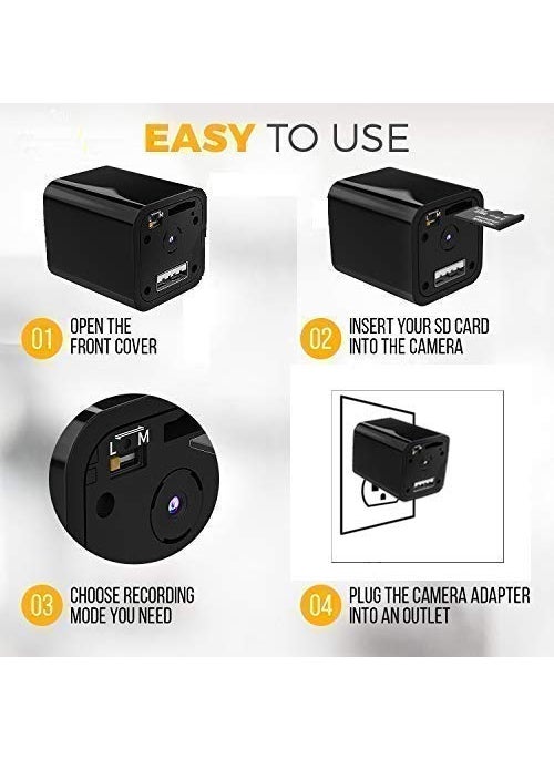 TECHNOVIEW TECHNOVIEW Wired Camera Full HD 1080p 24 Hours Recording with Power Support Audio Video Recording Supports up to 128GB SD Card No WiFi Required  - Image 2