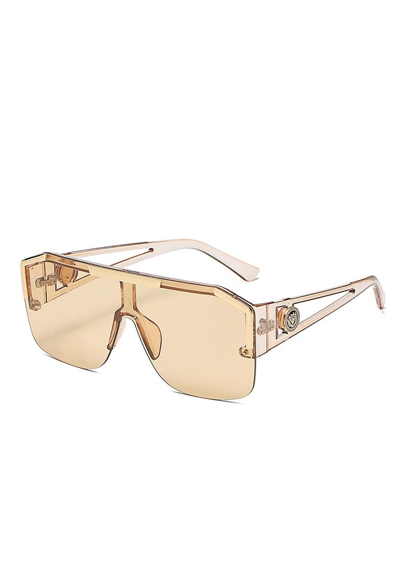Generic Trendy Polarized Square Flat Top Sunglasses for Men and Women, Vintage Large Metal Shades for Ultimate Sun Protection  - Image 2