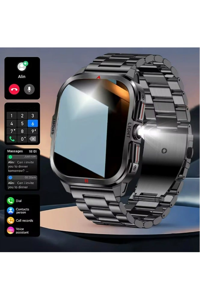 RollsTimi  Smart Watch for Men Bluetooth Call 2.01″ Display 100+ Sports Modes Fitness Smart Watch IP68 Waterproof 15 Days Standby Smartwatch for Android iOS, Black - Image 4