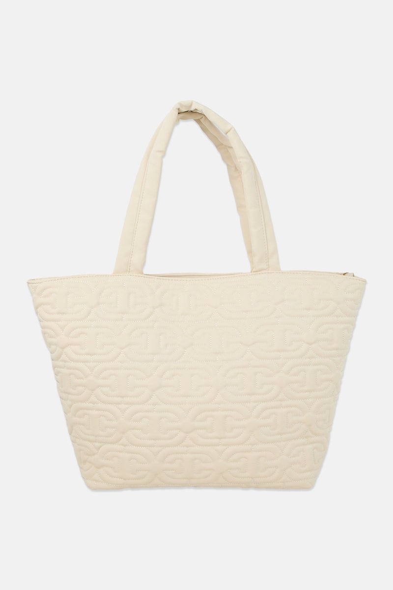 Sam Edelman Women Brand Logo Tote Bag, Beige - Image 2