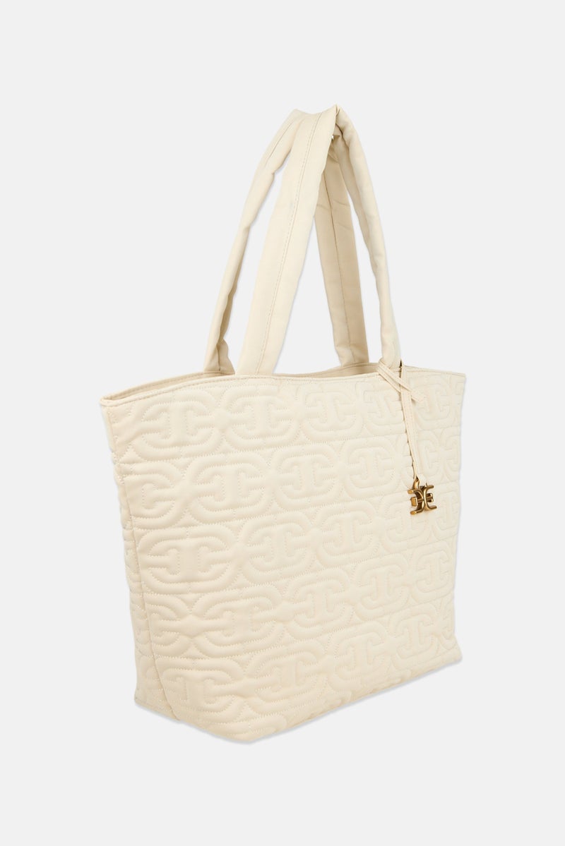 Sam Edelman Women Brand Logo Tote Bag, Beige - Image 3