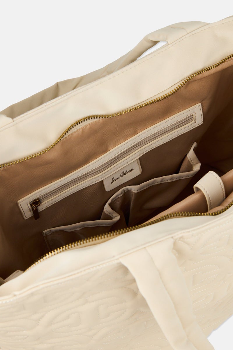 Sam Edelman Women Brand Logo Tote Bag, Beige - Image 4