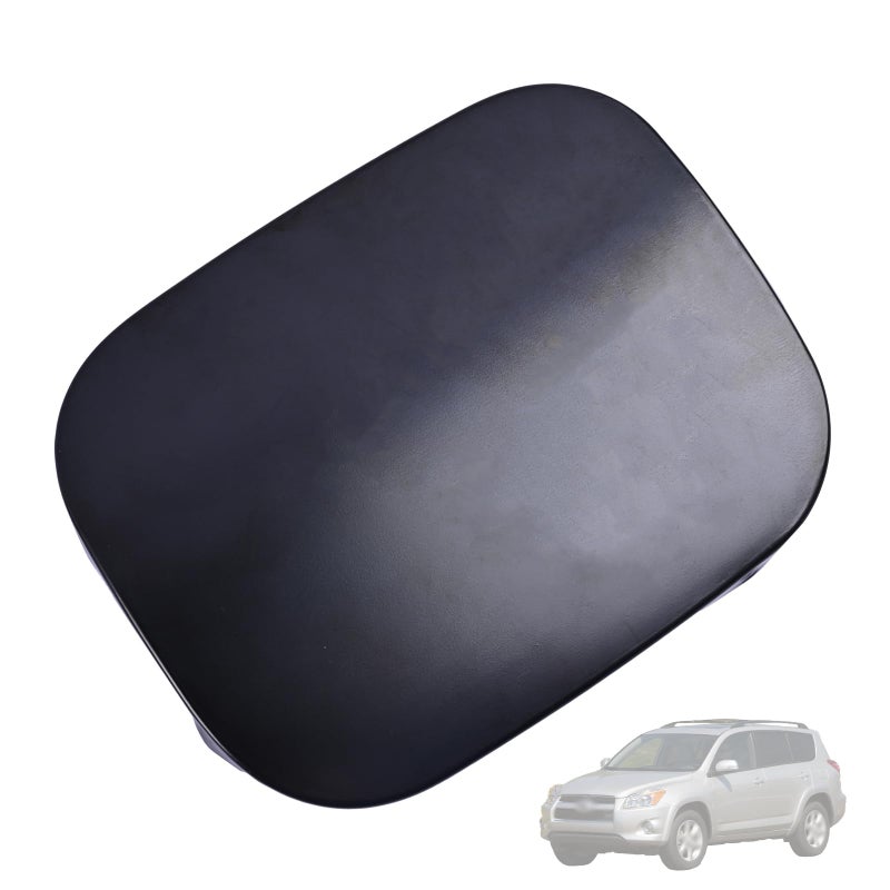Getfarway Black Car Fuel Tank Door Filler Cover Gas Lid Cap 7735042070 Compatible with Toyota RAV4 2006 2007 2008 2009 2010 2011 2012