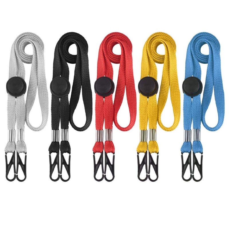 Tovip 10Pcs Mixed Color Hat Chin Cord with Adjustable Cord Fastener - Unisex Removable Sun Hat Chin Strap with Spring Loaded Stop Cord Lock, Windproof Buckle Retaining Clip - Image 2
