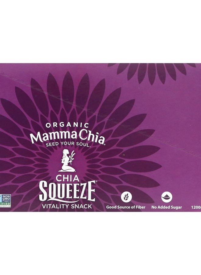 Mamma Chia Organic Chia Squeeze Vitality Snack Blackberry Bliss 8 Squeezes 3.5 oz (99 g) Each 