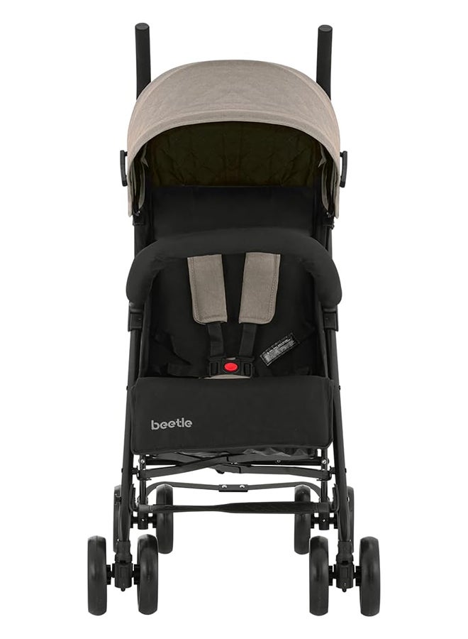 KIKKABOO عربة أطفال بإطار فولاذي سلة قابلة للإزالة بعجلات أمامية رمادية - Image 5