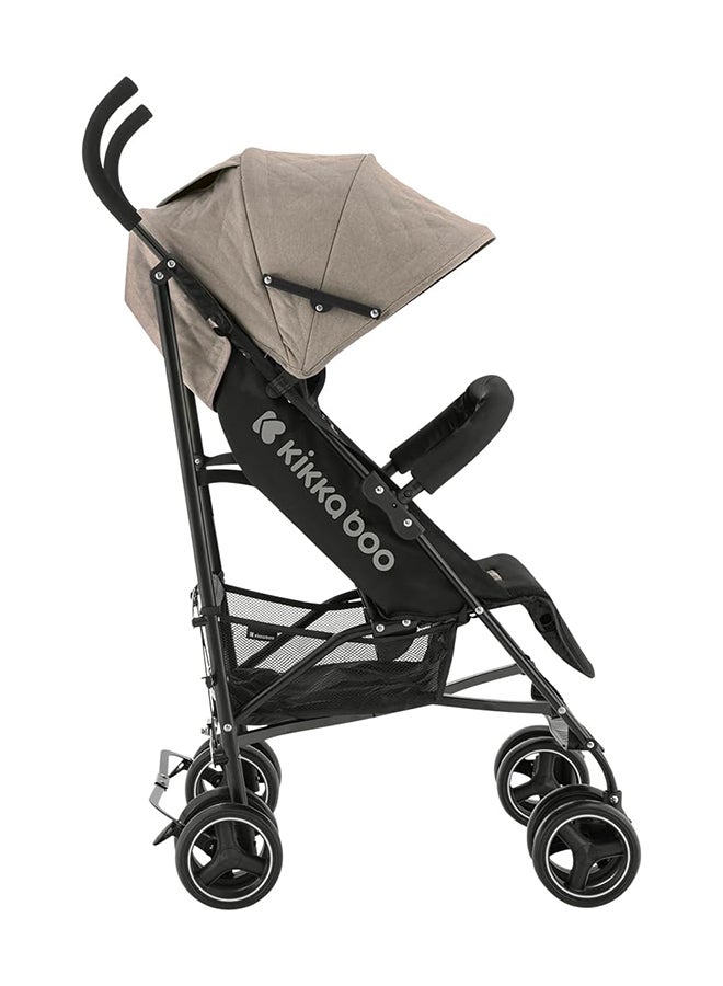 KIKKABOO عربة أطفال بإطار فولاذي سلة قابلة للإزالة بعجلات أمامية رمادية - Image 3