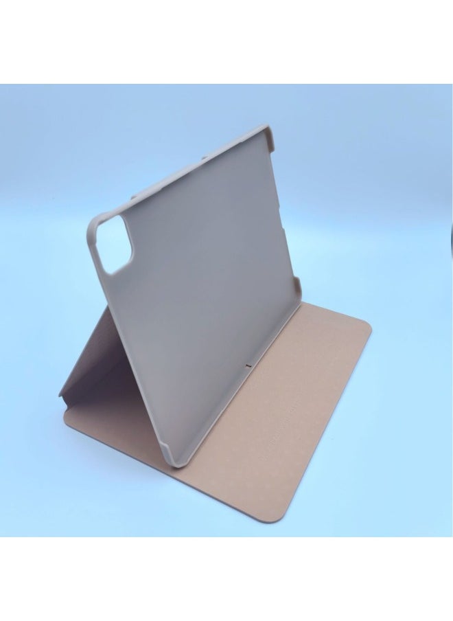 Generic - Applicable Ipad Case Solid Color Ipad10 Tablet Protective Case Leather Case 9 Generation Mirror Pro Protective Case Matepad11-Color:Three-fold With Pen Slot-smoked Purple-Applicable Model:Ipadair 6-13inch (m2) (2024) Neutral 12.9inch Arrival (without Home Key) - Image 1