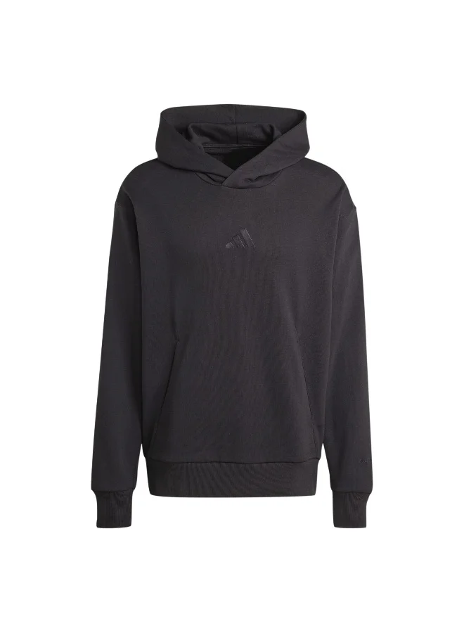 Adidas Adidas M A Szn Ft Hd Black Hooded Sweat Sweatshirts For Men