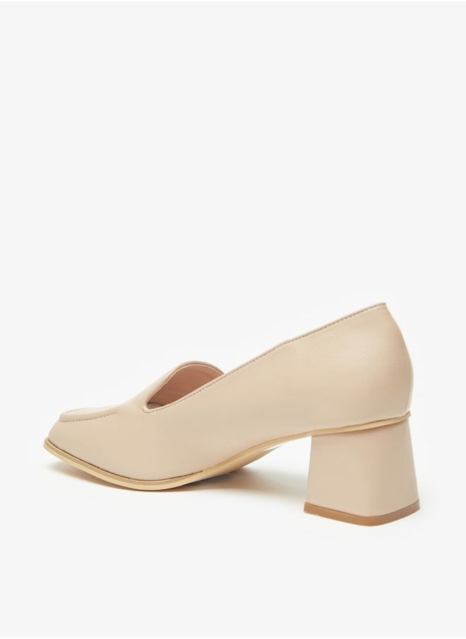 Flora Bella By Shoexpress - Women Solid Slip-On Shoes with Block Heels - Image 1