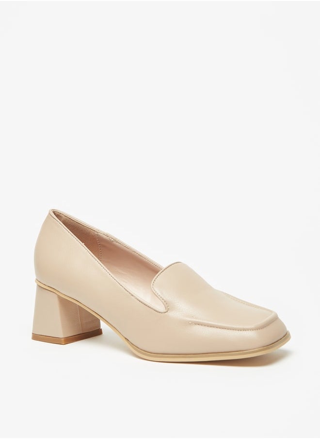 Flora Bella By Shoexpress - Women Solid Slip-On Shoes with Block Heels - Image 1
