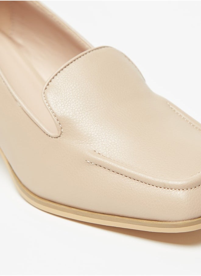 Flora Bella By Shoexpress - Women Solid Slip-On Shoes with Block Heels - Image 1