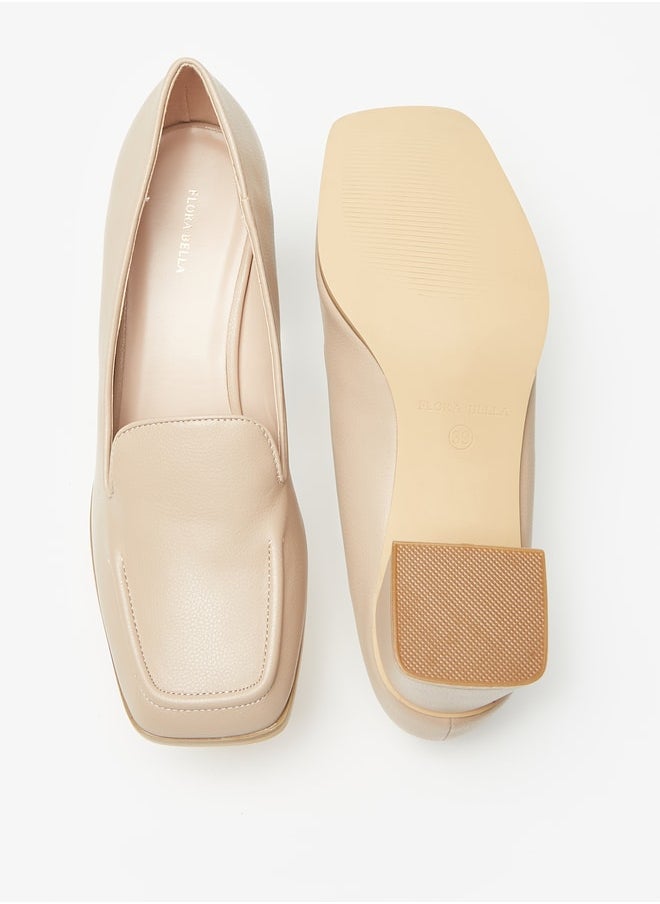 Flora Bella By Shoexpress - Women Solid Slip-On Shoes with Block Heels - Image 1