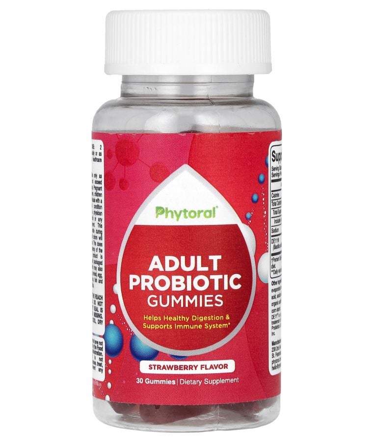 Adult Probiotic Gummies Strawberry 30 Gummies (8.35 mg (2.5 Billion CFU) per Gummy)