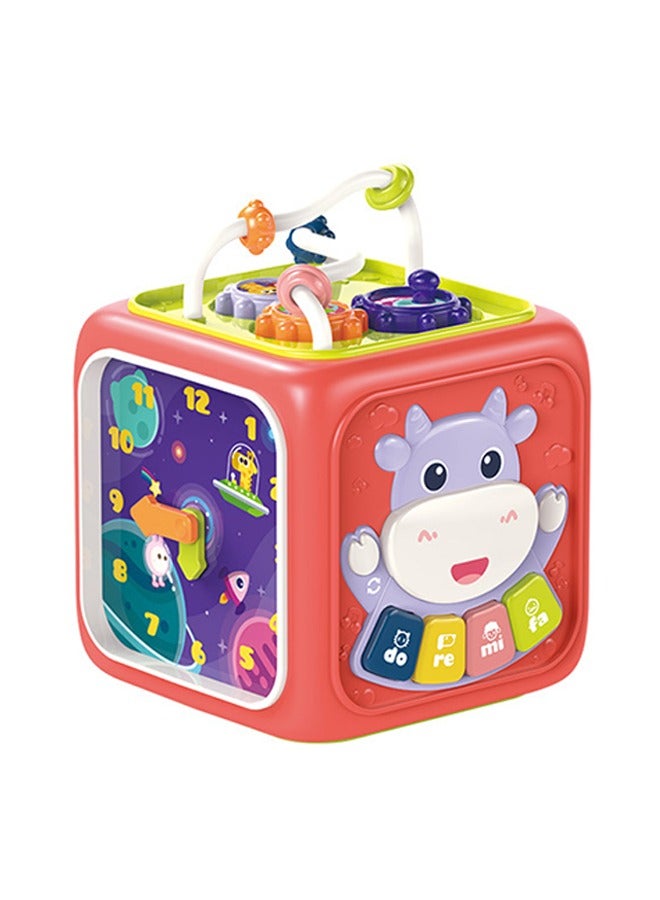 Baby Learning Activity Cube, Montessori Sensory Toys for Toddlers 0-3, Infant Educational Busy Center, Travel Carseat Toy, Birthday Gifts for 1 2 3 Year Old Boys Girls (15.5×13×12.5cm） - Image 3