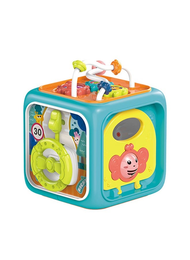 Baby Learning Activity Cube, Montessori Sensory Toys for Toddlers 0-3, Infant Educational Busy Center, Travel Carseat Toy, Birthday Gifts for 1 2 3 Year Old Boys Girls (15.5×13×12.5cm） - Image 1