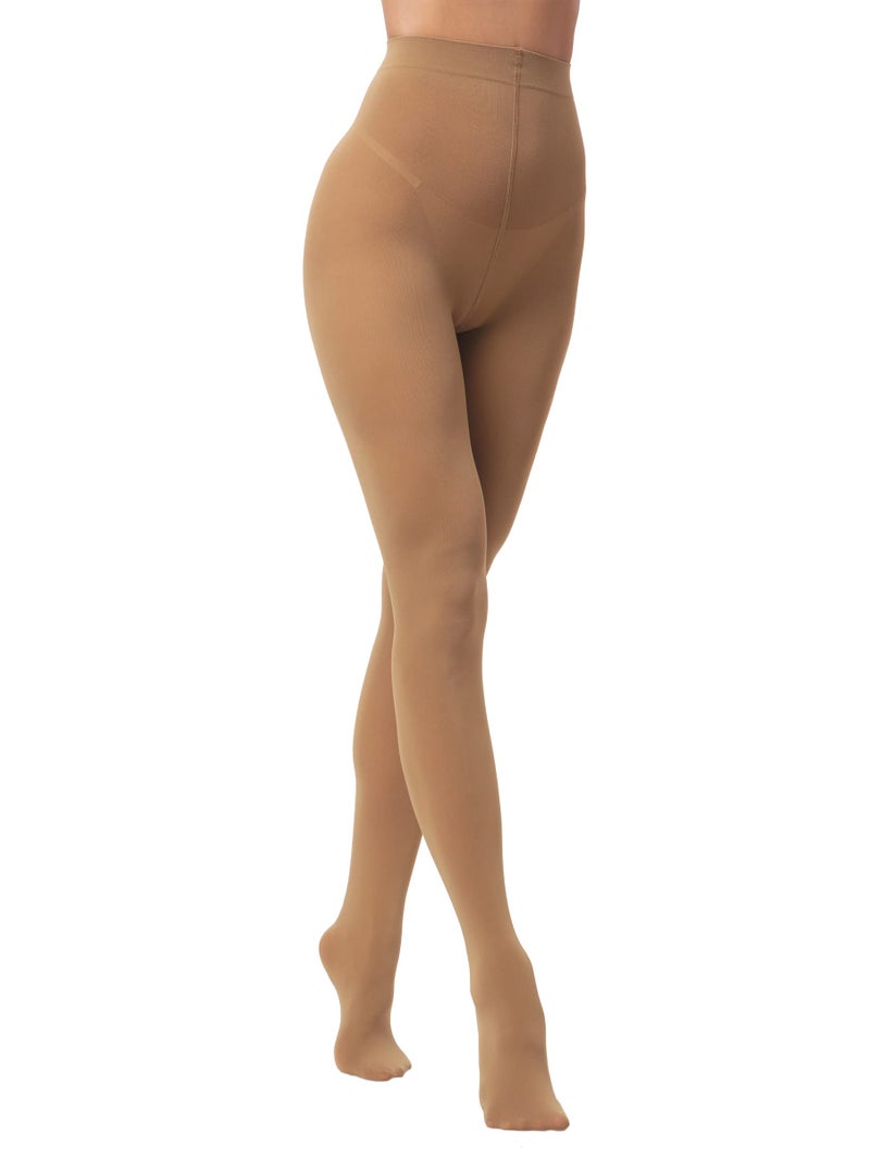 EVERSWE Women's 80 Den Soft Opaque Tights, Women's Tights (Large-X-Large, Dark Skin) - Image 1