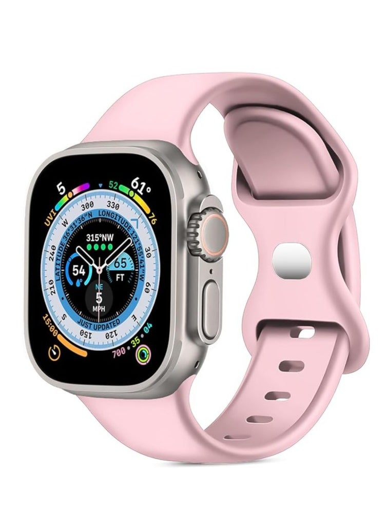 Generic - 2 in 1 Silicone Band Strap Watch Band & Protective Case with Tempered Glass for Apple Watch Series 7,45mm - Image 1
