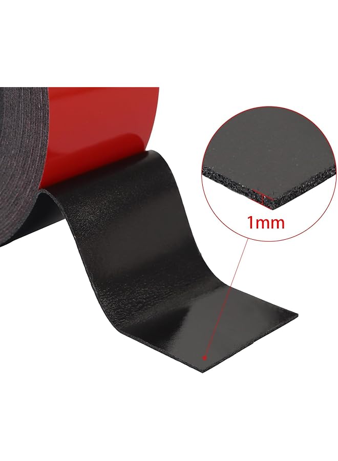 erorex Double Sided Pe Foam Tape Outdoor And Indoor Super Strong Foam Seal Tape For Decorative And Trim Car And Gap Filling Mountings Home Decor Office Decor Photo Frame 1.2In X 33Ft Black - Image 2