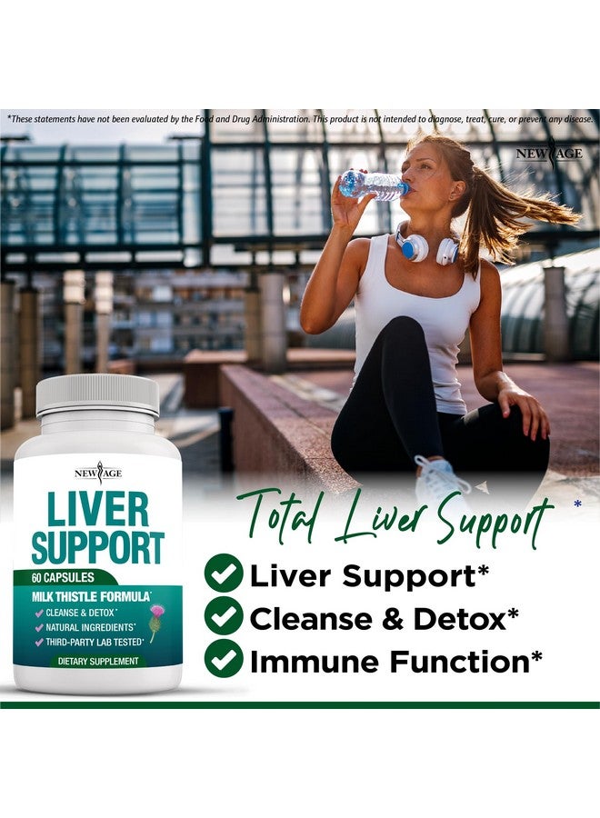 New Age Liver Cleanse Detox & Repair - Milk Thistle Supplement - Liver Support with Choline, Artichoke Extract, Chicory & Dandelion Root Supplement - Milk Thistle Liver Detox & Liver Cleanse - 120 Count - Image 3
