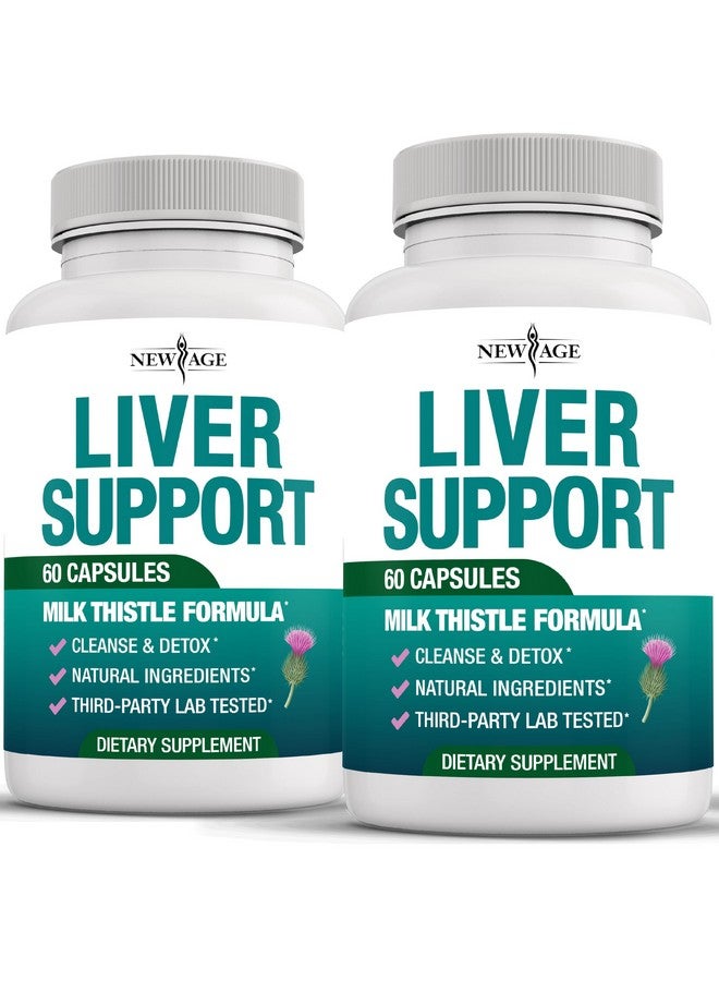 New Age Liver Cleanse Detox & Repair - Milk Thistle Supplement - Liver Support with Choline, Artichoke Extract, Chicory & Dandelion Root Supplement - Milk Thistle Liver Detox & Liver Cleanse - 120 Count - Image 1