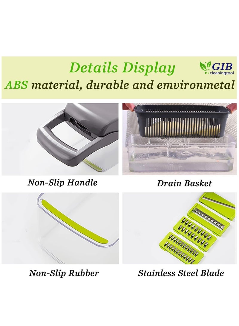 ELTRAZONE مفرمة خضار مفرمة بصل برو جهاز حلزوني متعدد الوظائف 15 في 1 مفرمة طعام، قاطع خضار، شريحة مطبخ مع 10 شفرات، مفرمة سلطة بطاطس طماطم ثوم مع حاوية - Image 3