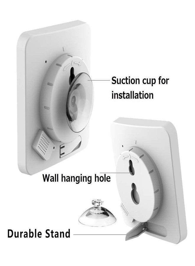 BALDR Digital Bathroom Clocks - 2 Pack Water-Resistant Shower Clock with Timer - Large LCD Display Digital Clock for Shower with Timer, Temperature and Humidity, Wall Clock for Bathroom, White - Image 4