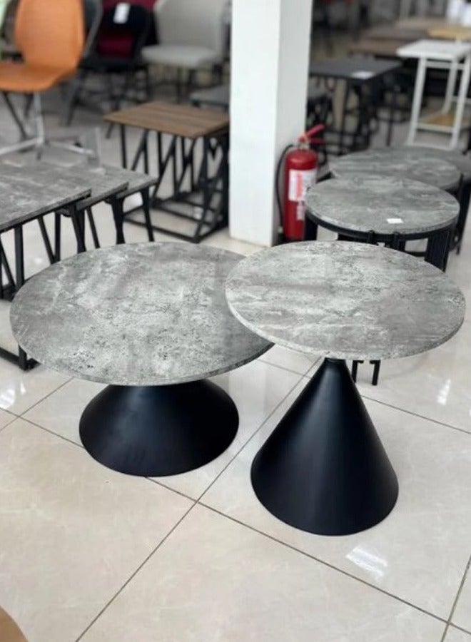 طقم طاولة قهوة من قطعتين، الطول 70*70*44 سم، العرض 50*50*55 سم - Image 3