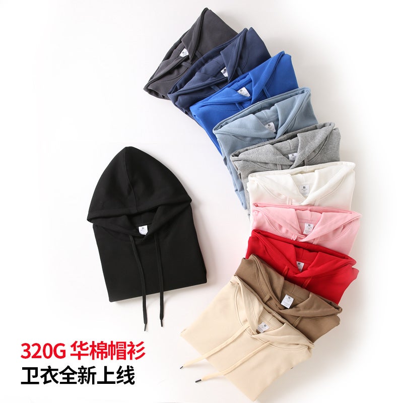 320G Loose-Fitting Drop-Shoulder Double-Layer Hooded Pullover Sweatshirt With Pockets For Adults, Children, And Parent-Child Matching - Image 4