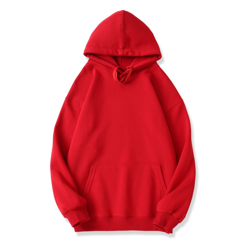 320G Loose-Fitting Drop-Shoulder Double-Layer Hooded Pullover Sweatshirt With Pockets For Adults, Children, And Parent-Child Matching - Image 1