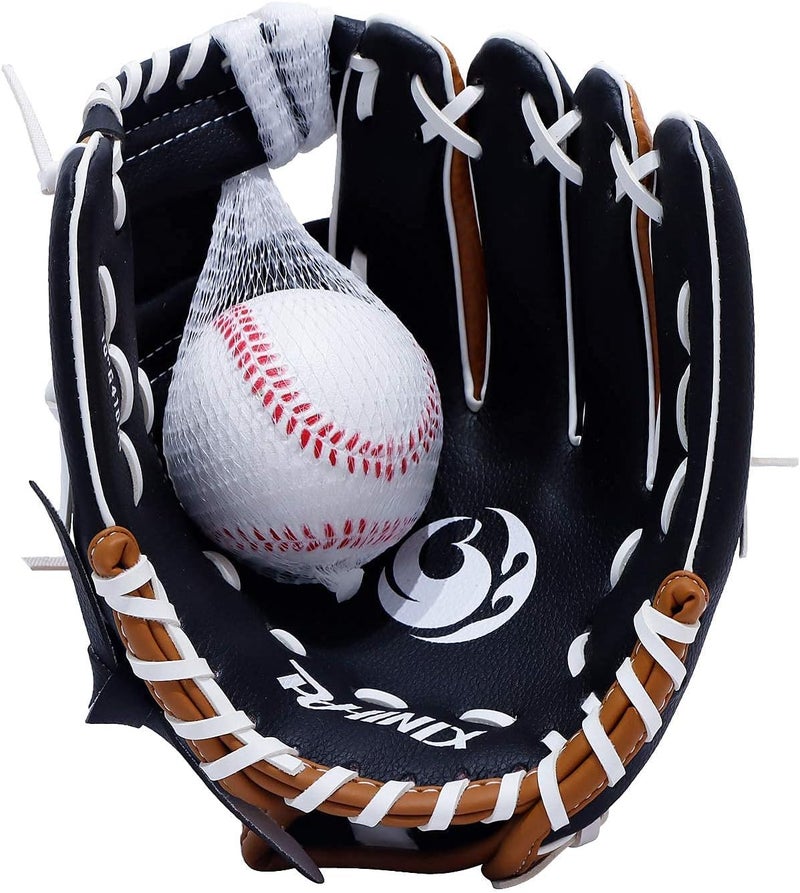 PHINIX Tee Ball Glove with Soft Baseball for Kids Play & Training 8.5"-10" - Image 2