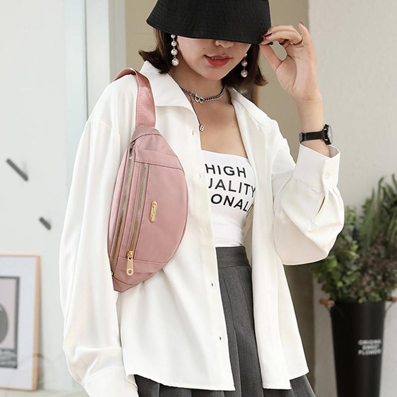Women's cross-border waist bag, Korean style casual Oxford cloth bag, shoulder bag, multi-layer chest bag, coin purse/phone bag, crossbody bag. - Image 2