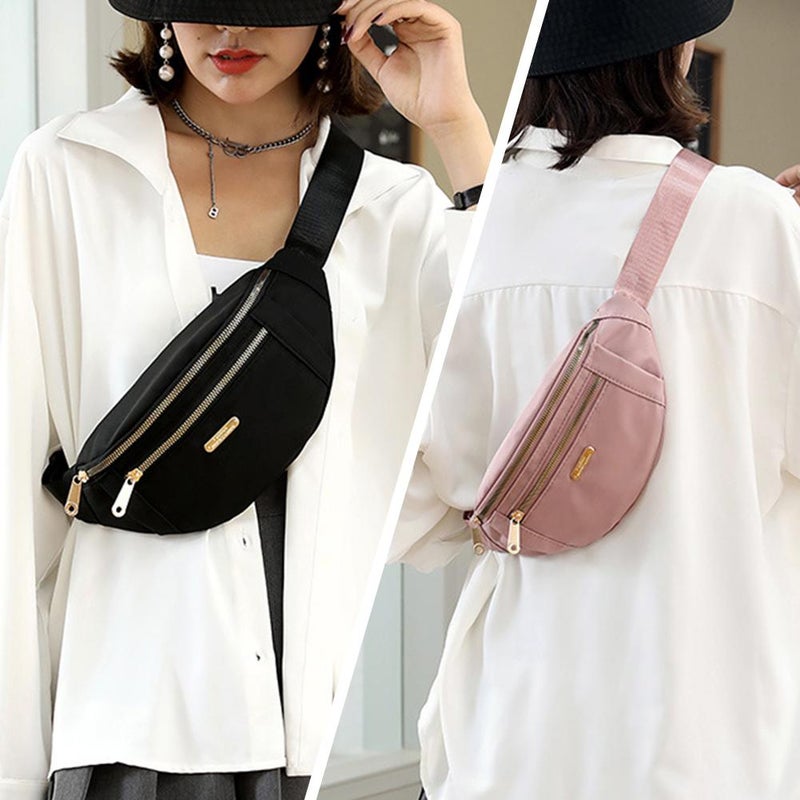 Women's cross-border waist bag, Korean style casual Oxford cloth bag, shoulder bag, multi-layer chest bag, coin purse/phone bag, crossbody bag. - Image 4